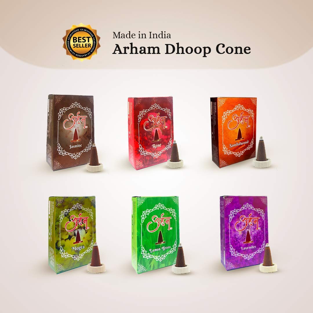 Arham Premium Scented Dhoop Cone (Pack of 12)